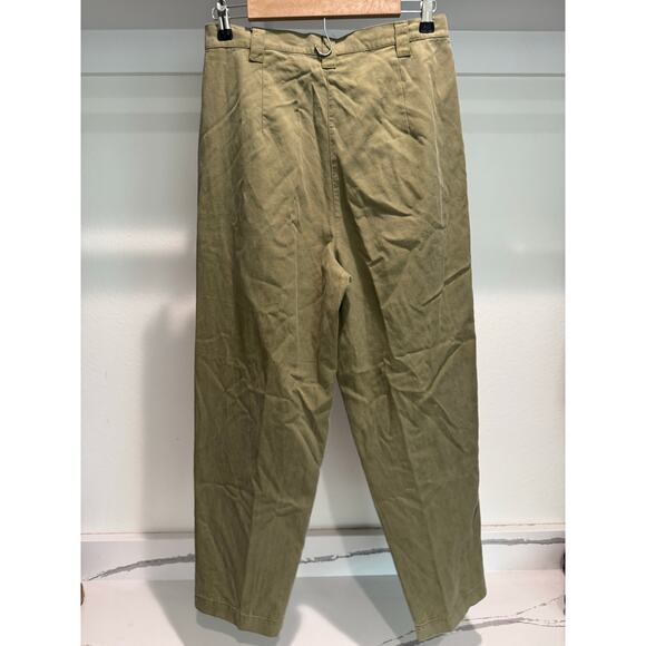 EVERY Women's Pleated Tencel + Cotton Pants Green Size‎ Small - Picture 3 of 8
